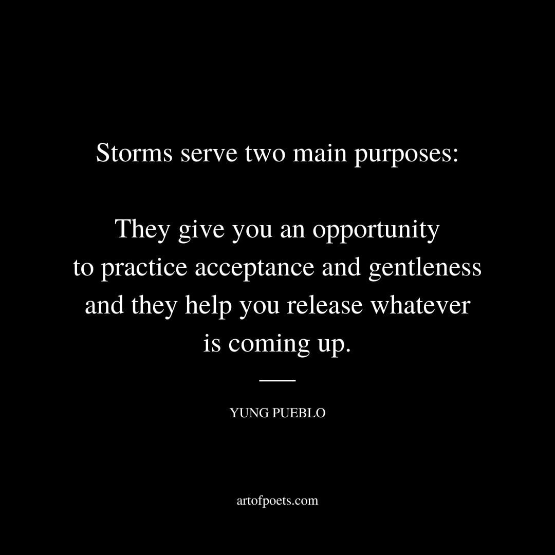 Storms serve two main purposes