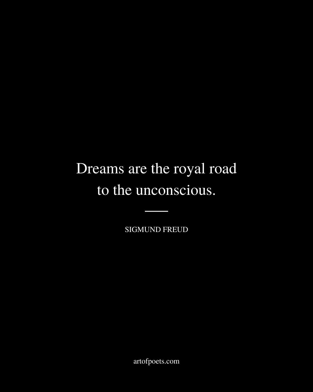 Dreams are the royal road to the unconscious