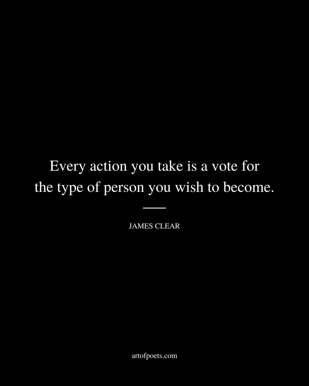 Every action you take is a vote for the type of person you wish to become