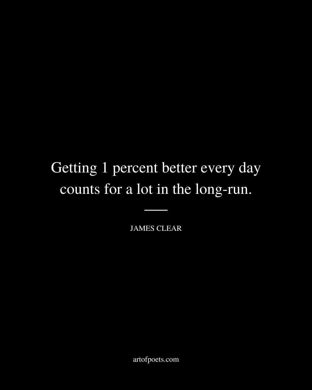 Getting 1 percent better every day counts for a lot in the long run
