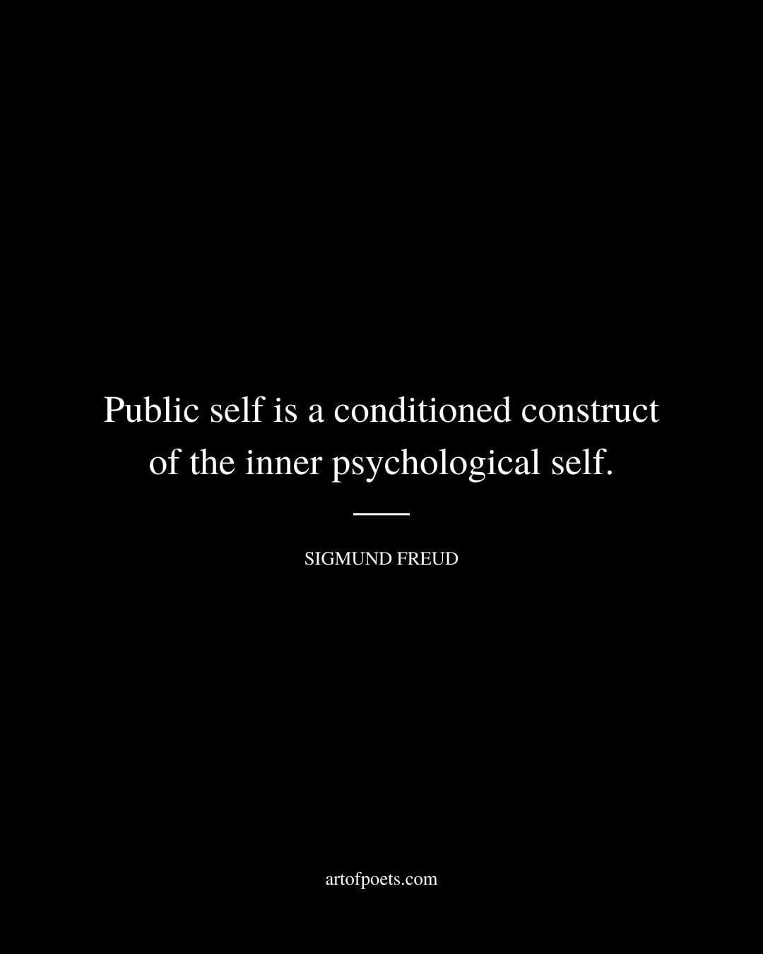 Public self is a conditioned construct of the inner psychological self