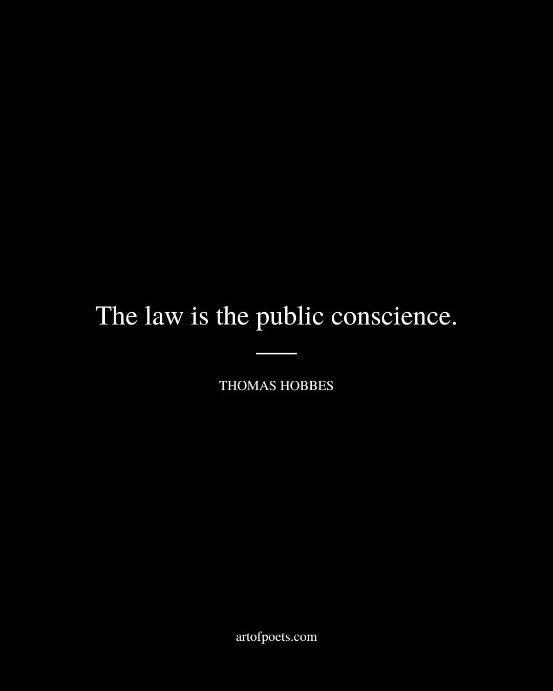 The law is the public conscience