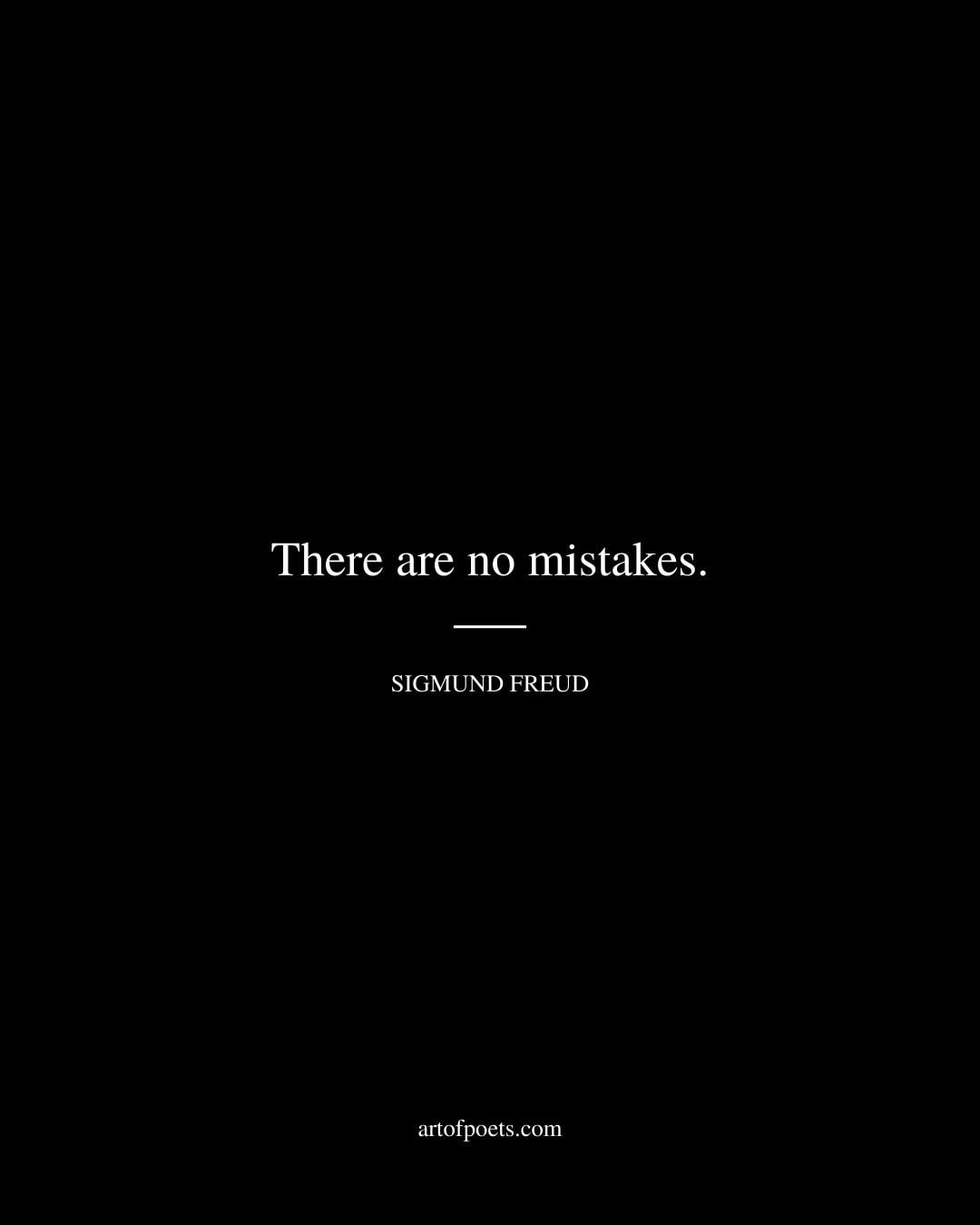 There are no mistakes