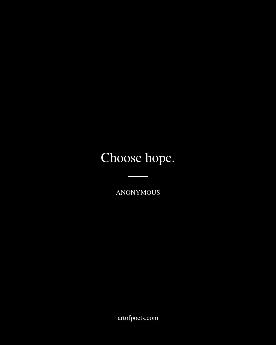 Choose hope