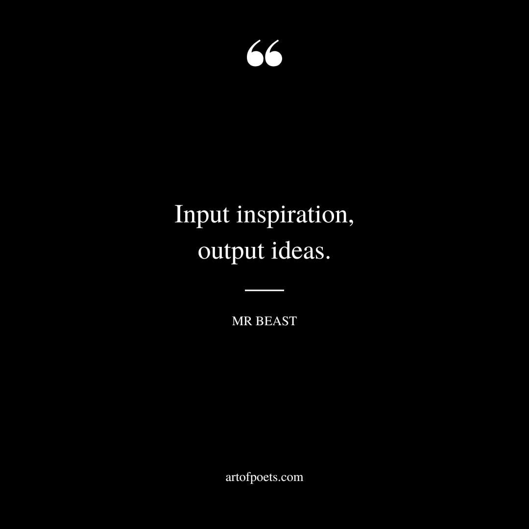 Input inspiration output ideas