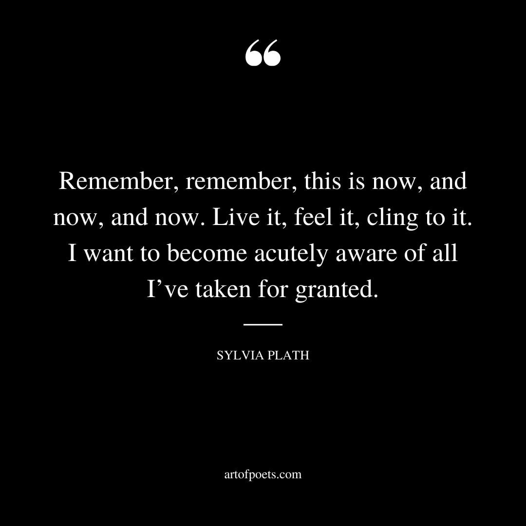 Remember remember this is now and now and now. Live it feel it cling to it. I want to become acutely aware of all Ive taken for granted