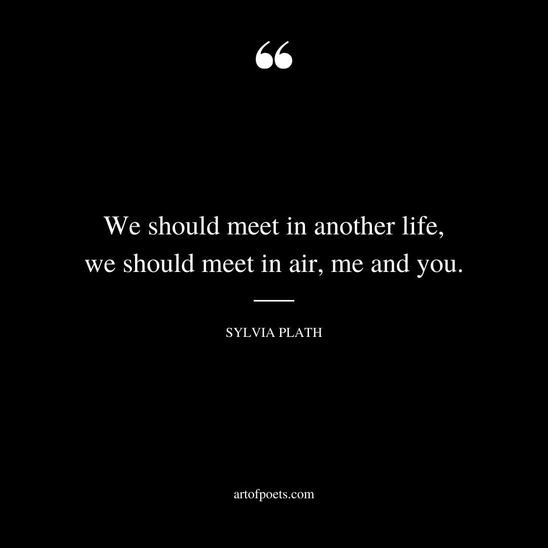 We should meet in another life we should meet in air me and you