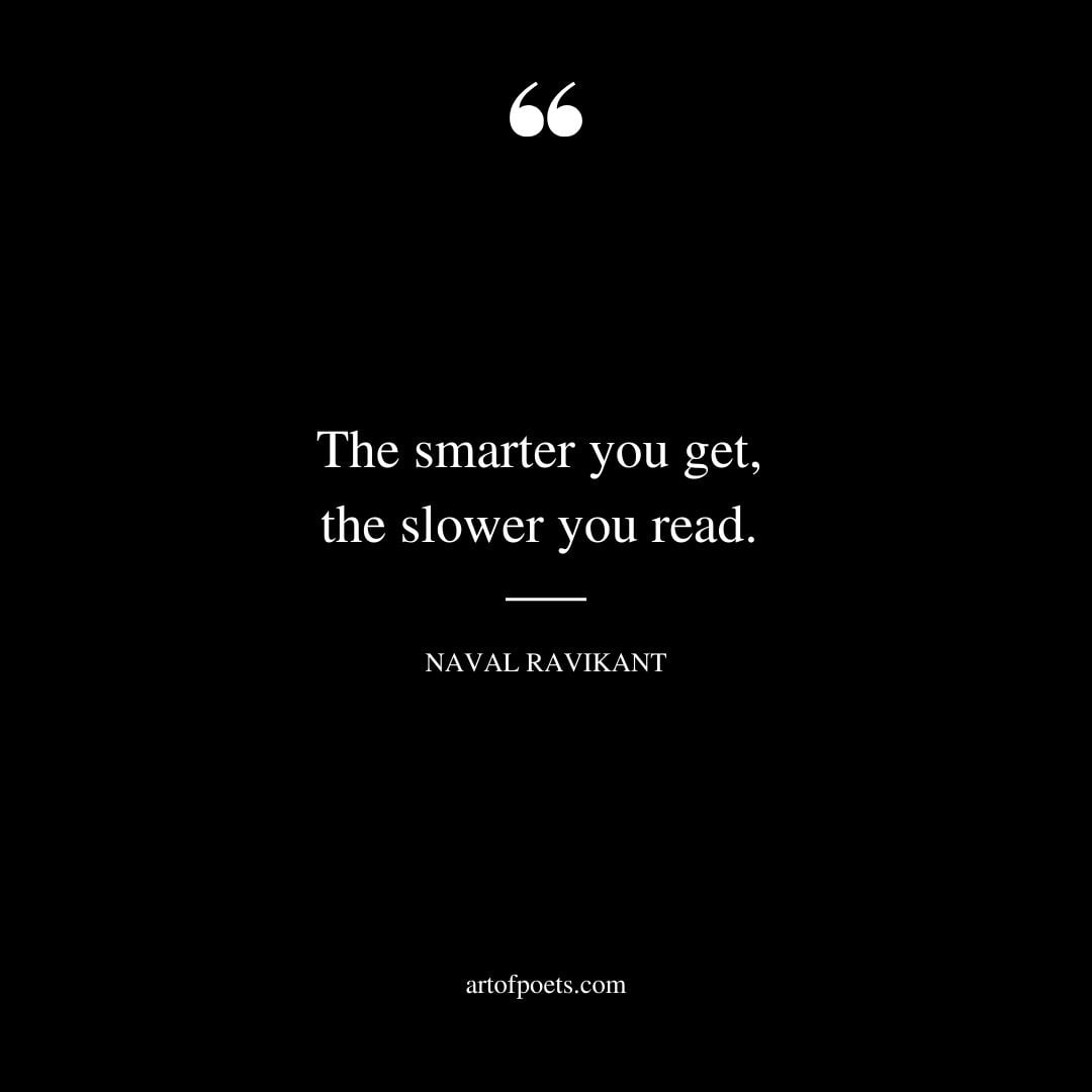 The smarter you get the slower you read