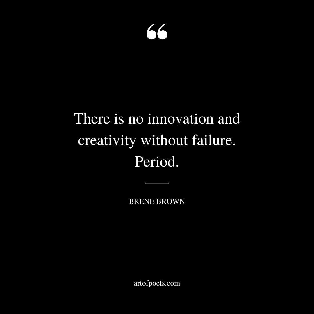 There is no innovation and creativity without failure. Period