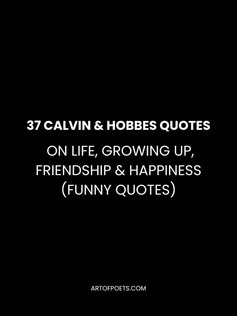 37 Calvin and Hobbes Quotes on Life Growing Up Friendship Happiness Calvin and Hobbes Funny Quotes