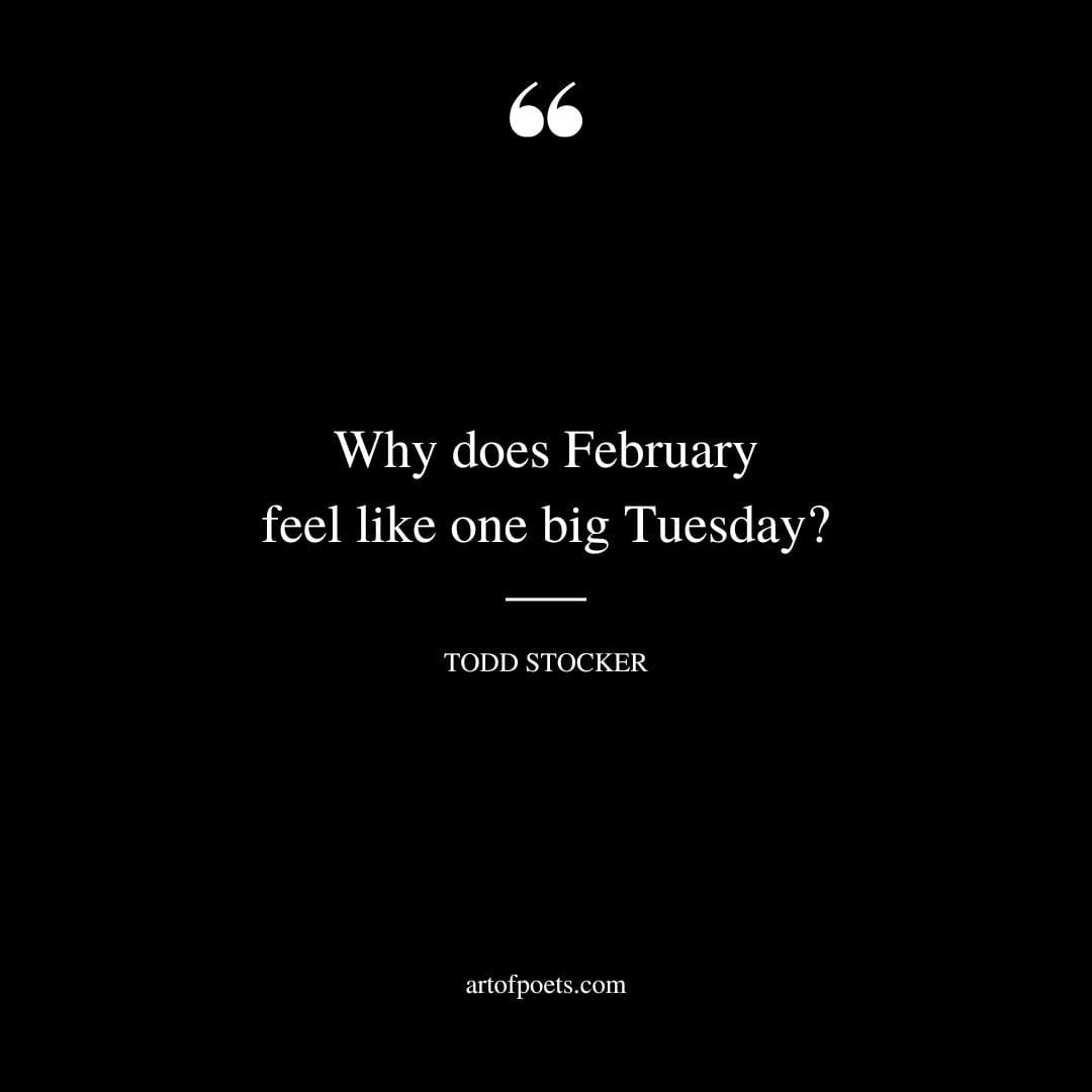 Why does February feel like one big Tuesday Todd Stocker