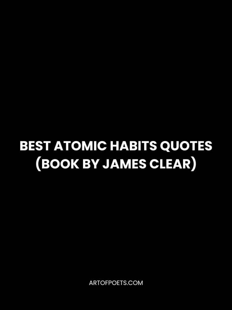 Best Atomic Habits Quotes Book by James Clear