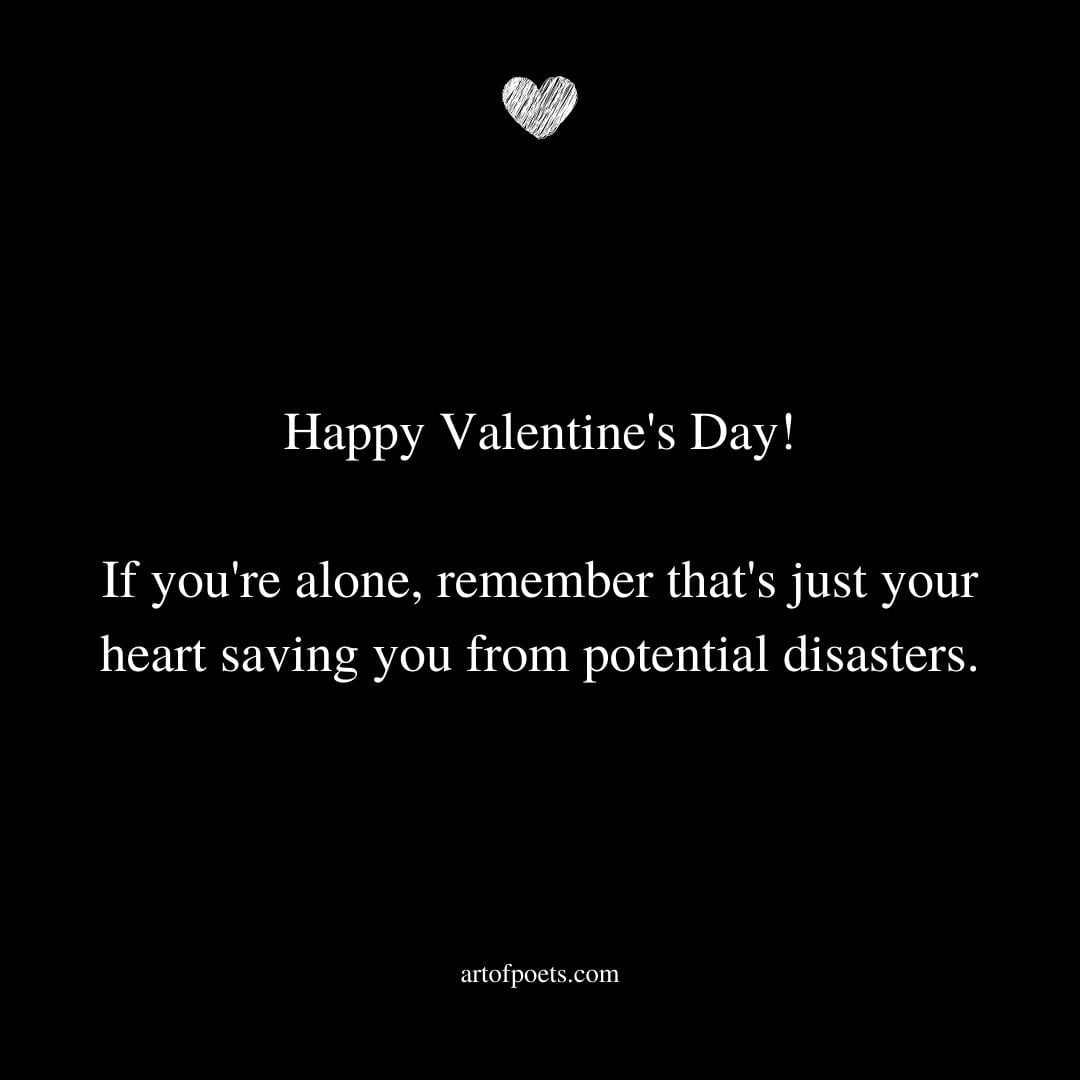 Happy Valentines Day If youre alone remember thats just your heart saving you from potential disasters