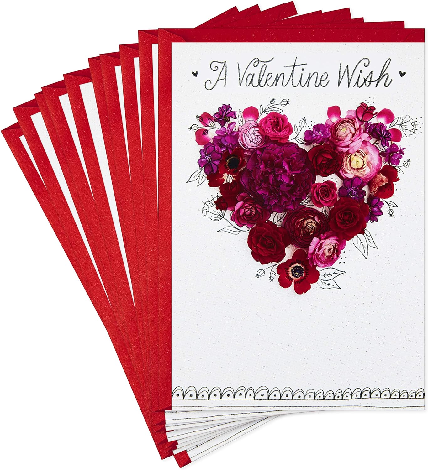 Valentines Day Cards Valentine Wish 10 Valentines Day Cards with Envelopes