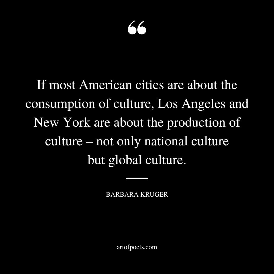 If most American cities are about the consumption of culture Los Angeles and New York are about the production of culture – not only national culture but global culture