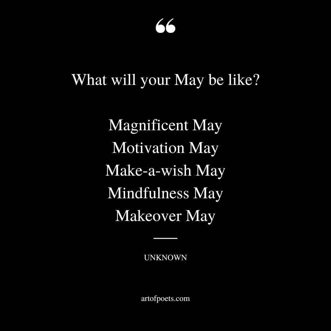 What will your May be like Magnificent May Motivation May Make a wish May