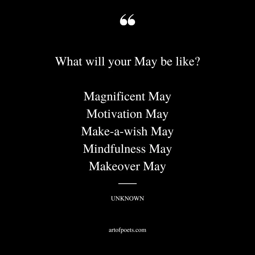 What will your May be like Magnificent May Motivation May Make a wish May