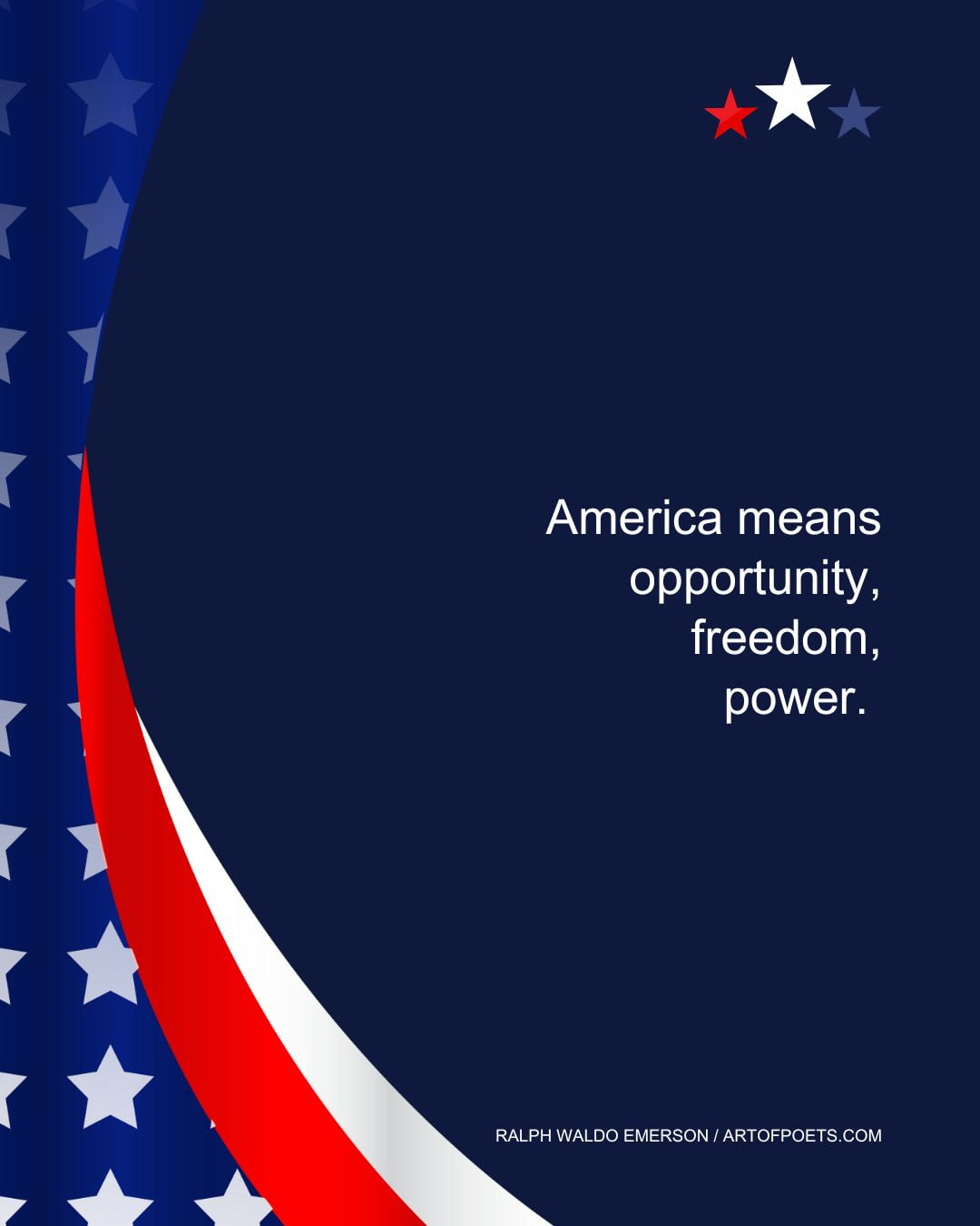 America means opportunity freedom power