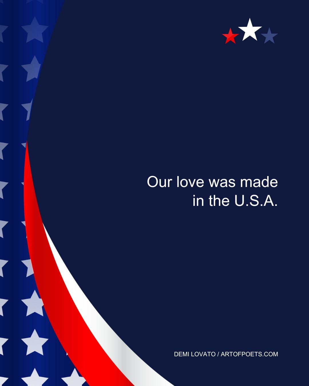 Our love was made in the U.S.A 1
