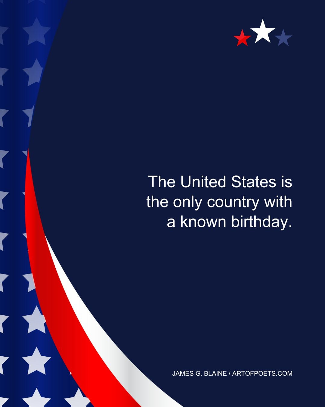 The United States is the only country with a known birthday