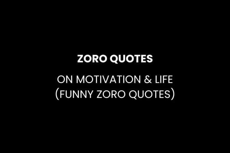 Zoro Quotes on Motivation & Life (Funny Zoro Quotes)