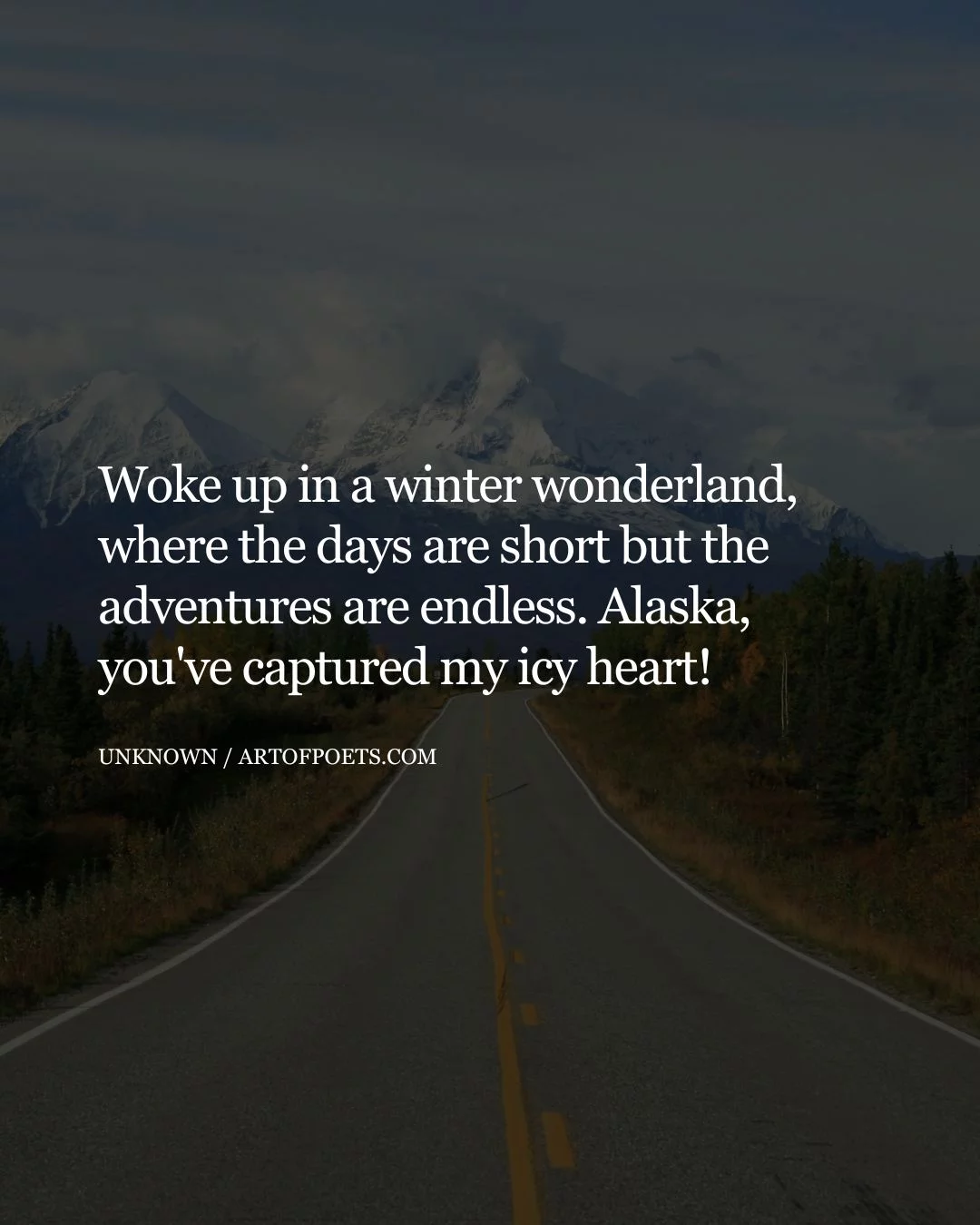 Woke up in a winter wonderland where the days are short but the adventures are endless. Alaska youve captured my icy heart