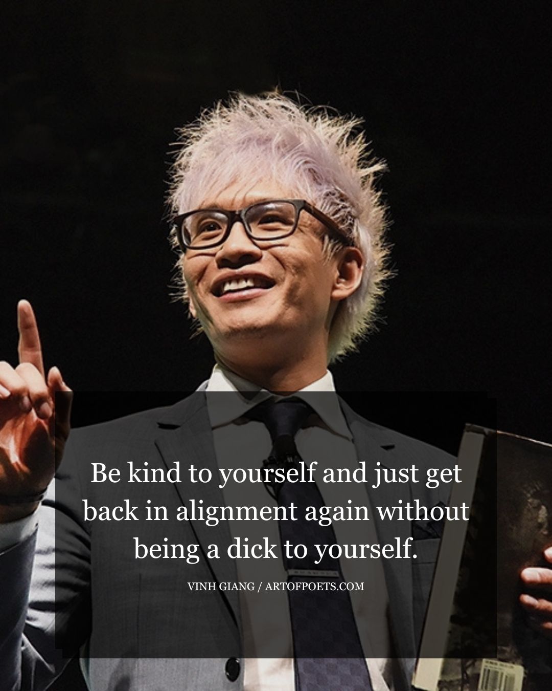 Be kind to yourself and just get back in alignment again without being a dick to yourself