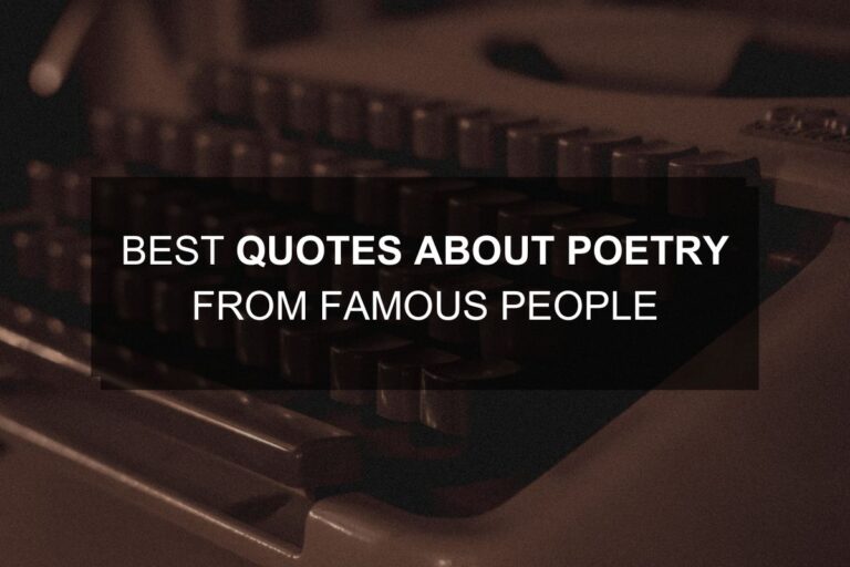 BEST Quotes About Poetry from Famous People