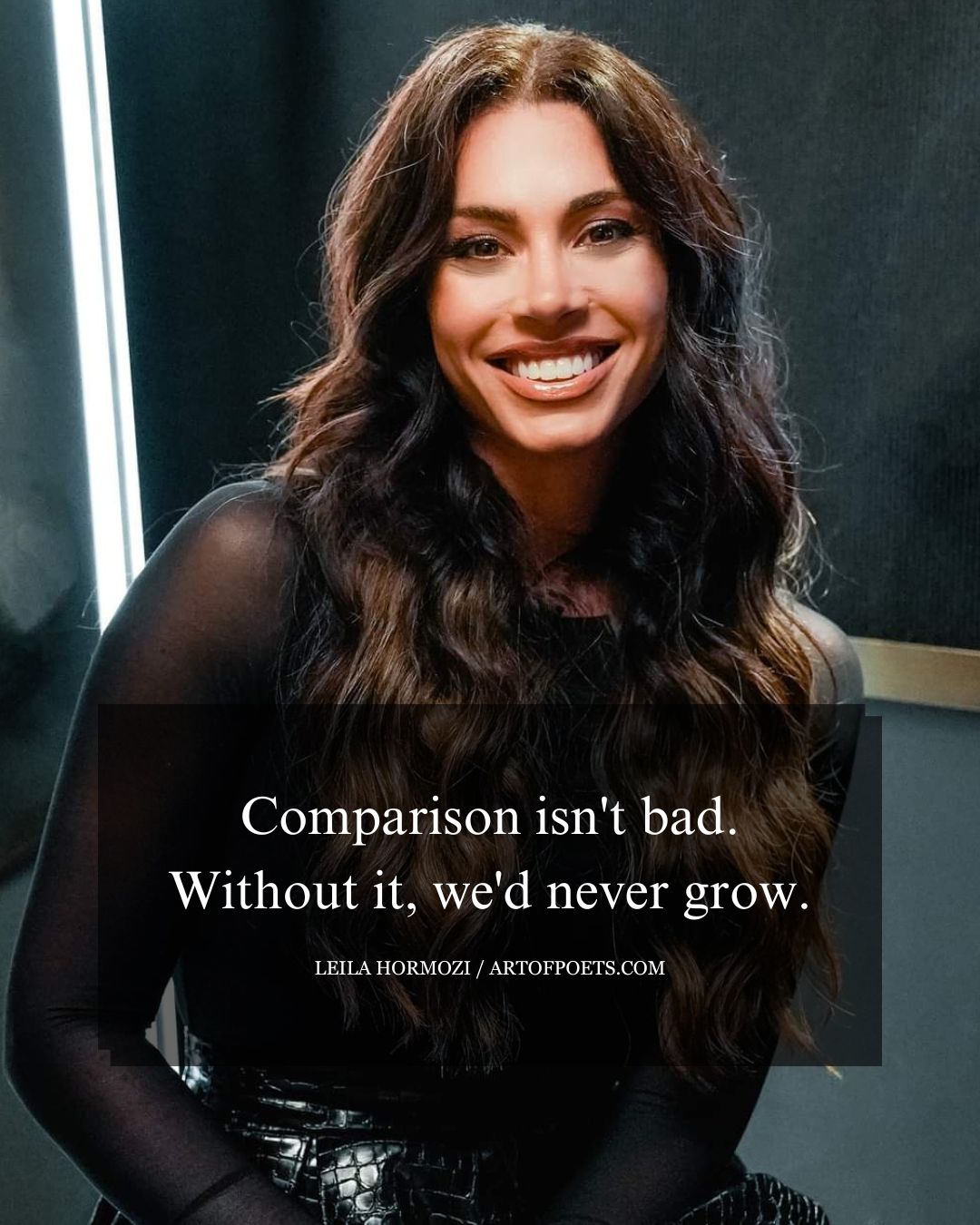 Comparison isnt bad. Without it wed never grow