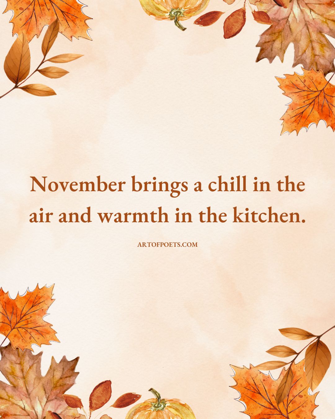 November brings a chill in the air and warmth in the kitchen