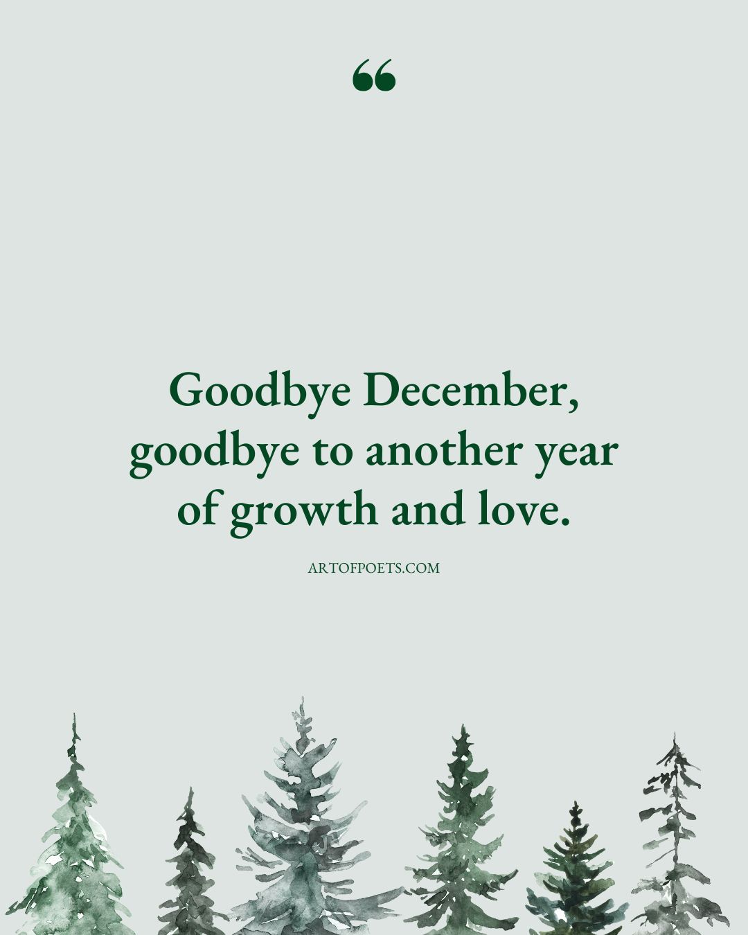 Goodbye December goodbye to another year of growth and love