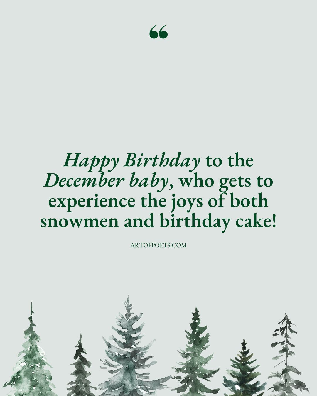 Happy Birthday to the December baby who gets to experience the joys of both snowmen and birthday cake