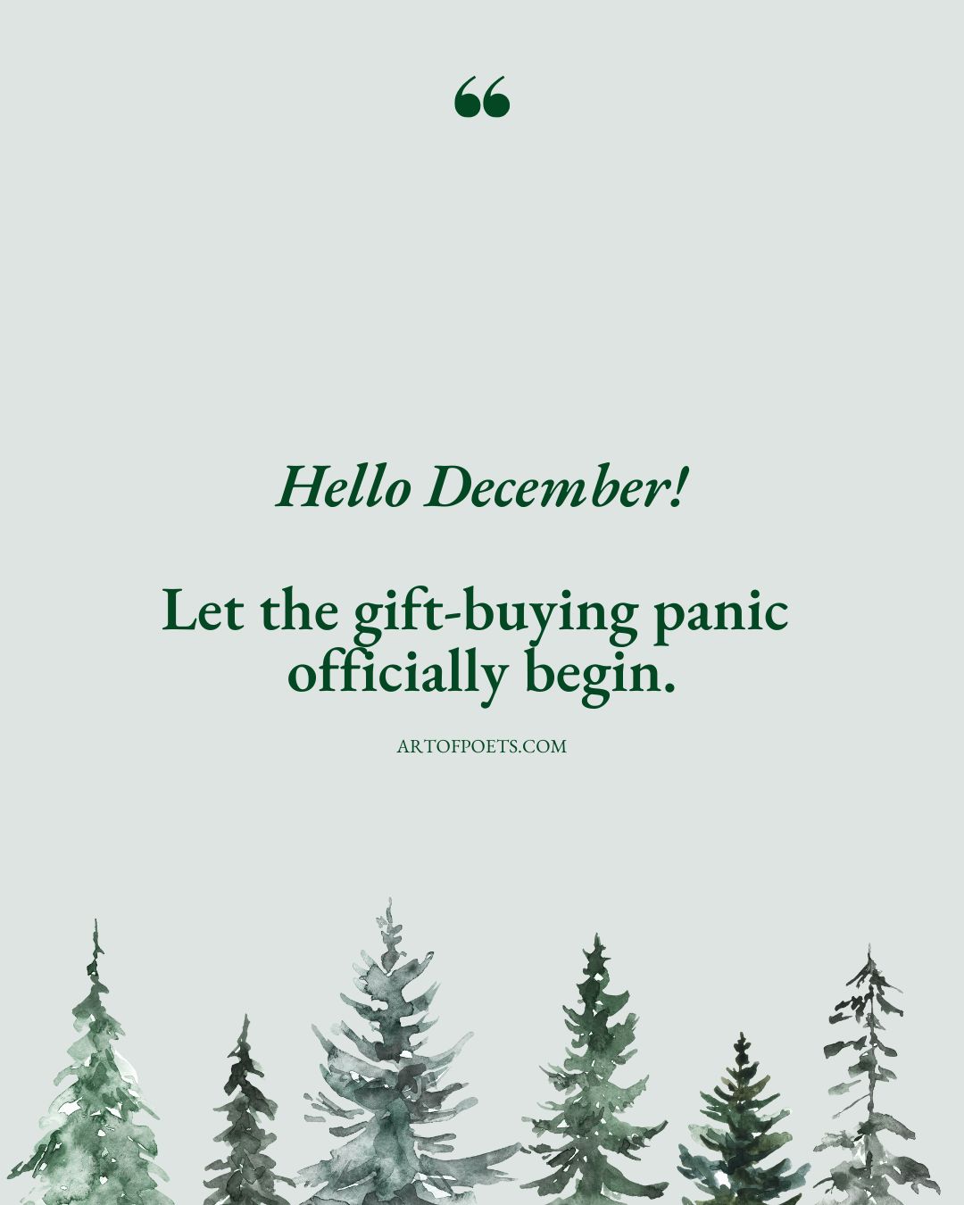 Hello December Let the gift buying panic officially begin