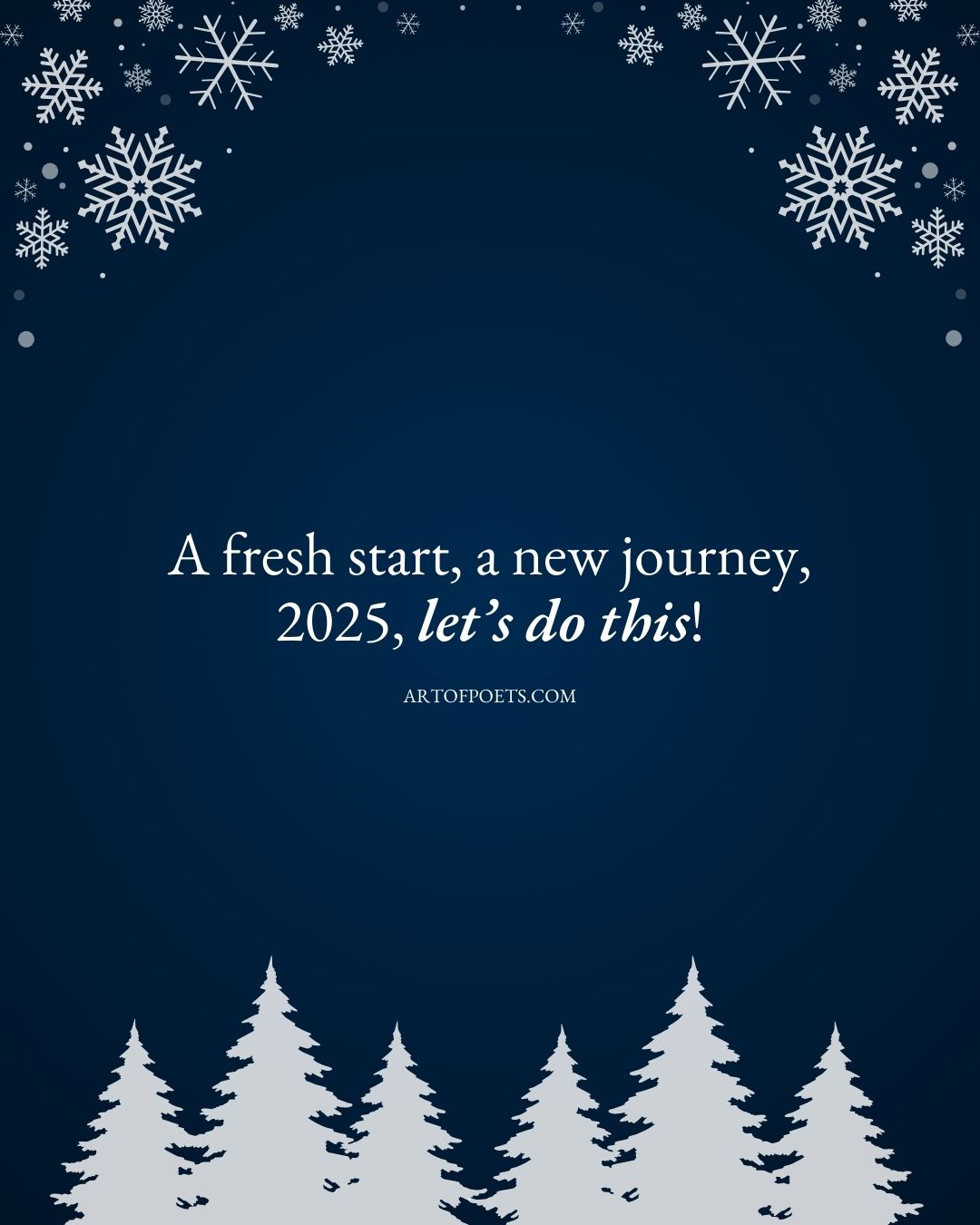 A fresh start a new journey—2025 lets do this