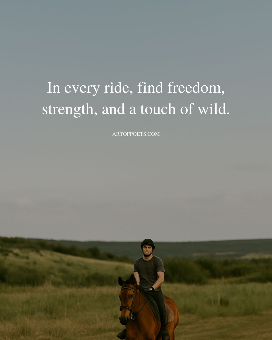 In every ride find freedom strength and a touch of wild