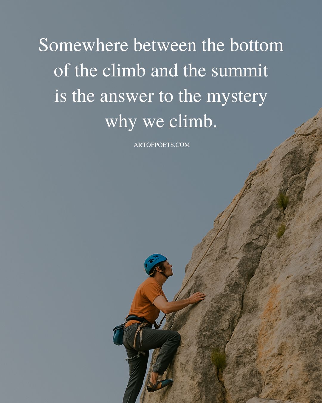 Somewhere between the bottom of the climb