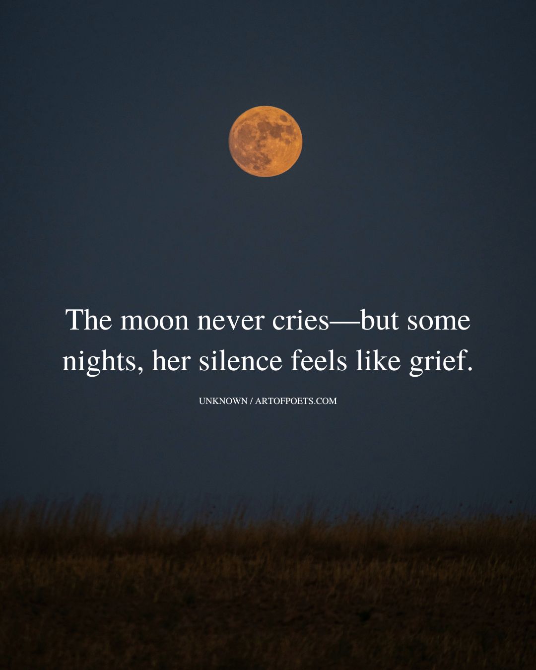 The moon never cries—but some nights her silence feels like grief