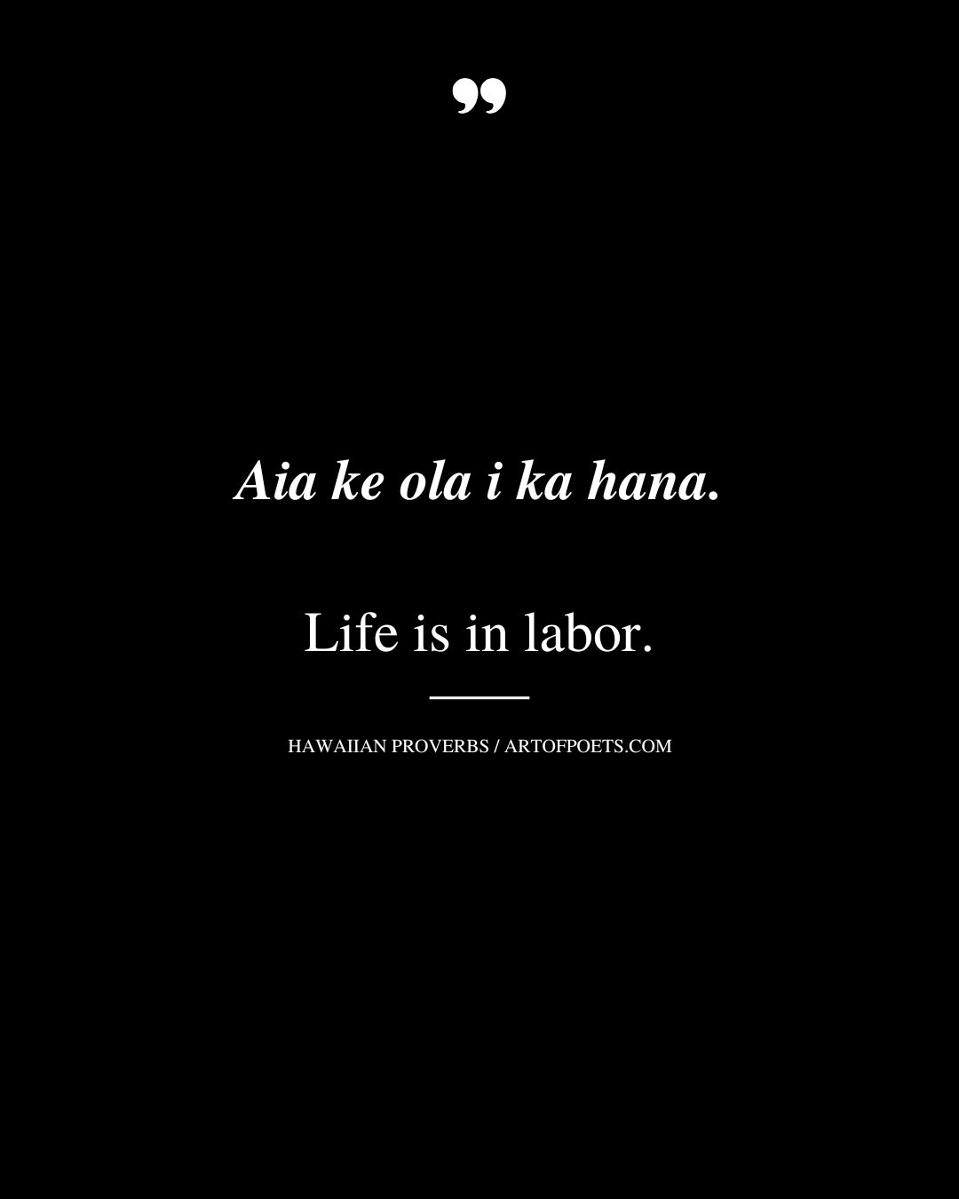 Life is in labor