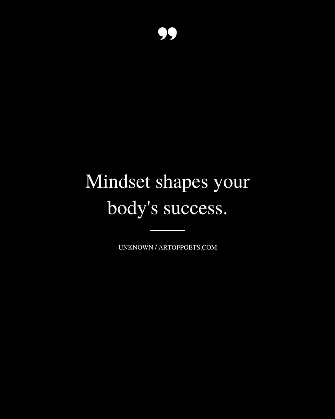 Mindset shapes your bodys success