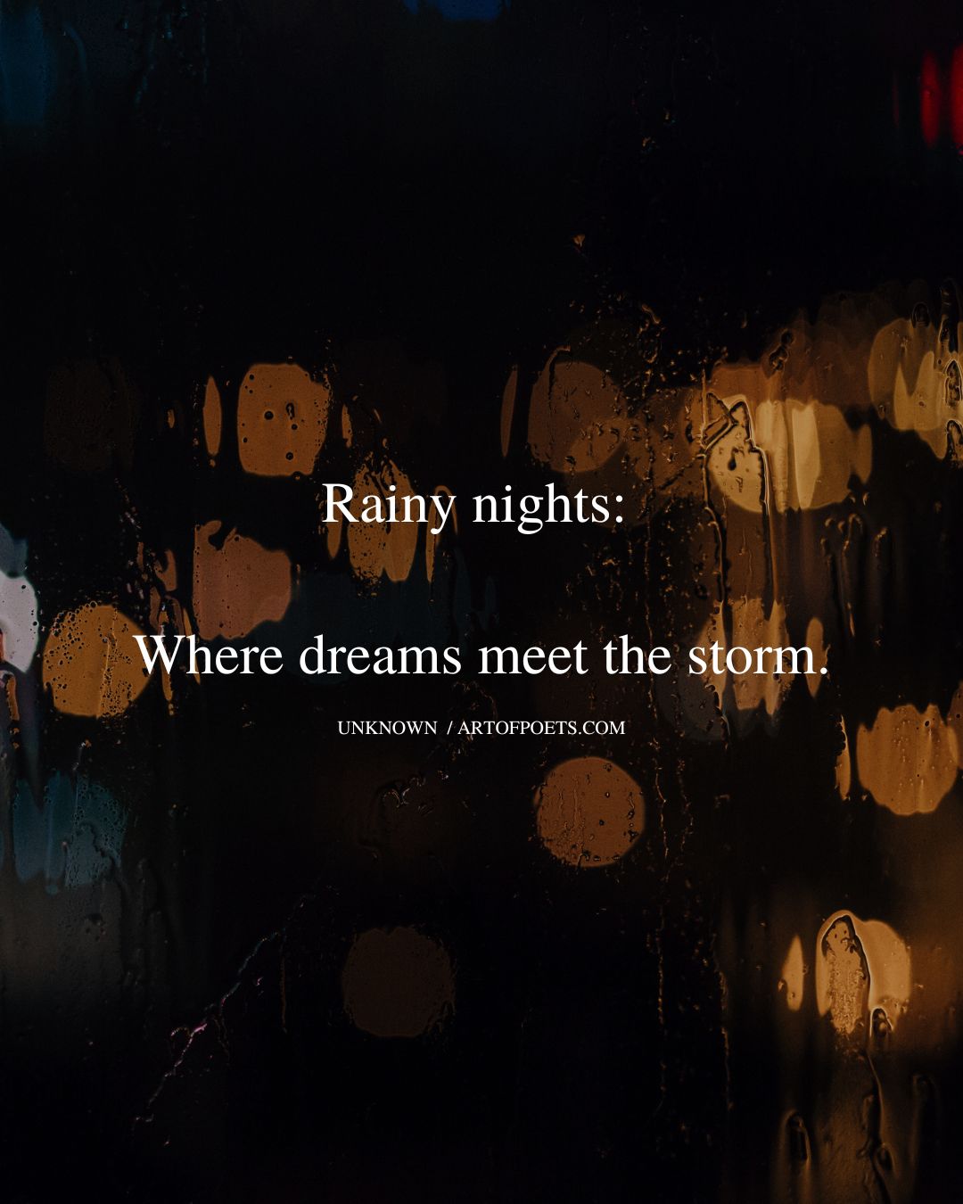 Rainy nights where dreams meet the storm