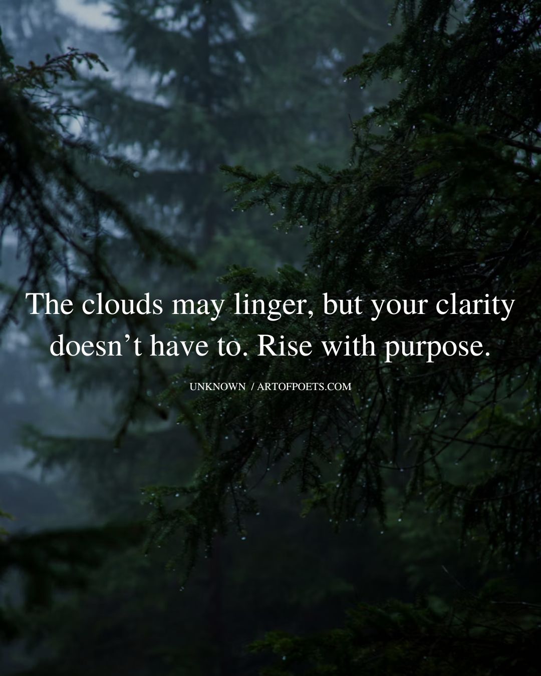 The clouds may linger but your clarity doesnt have to. Rise with purpose