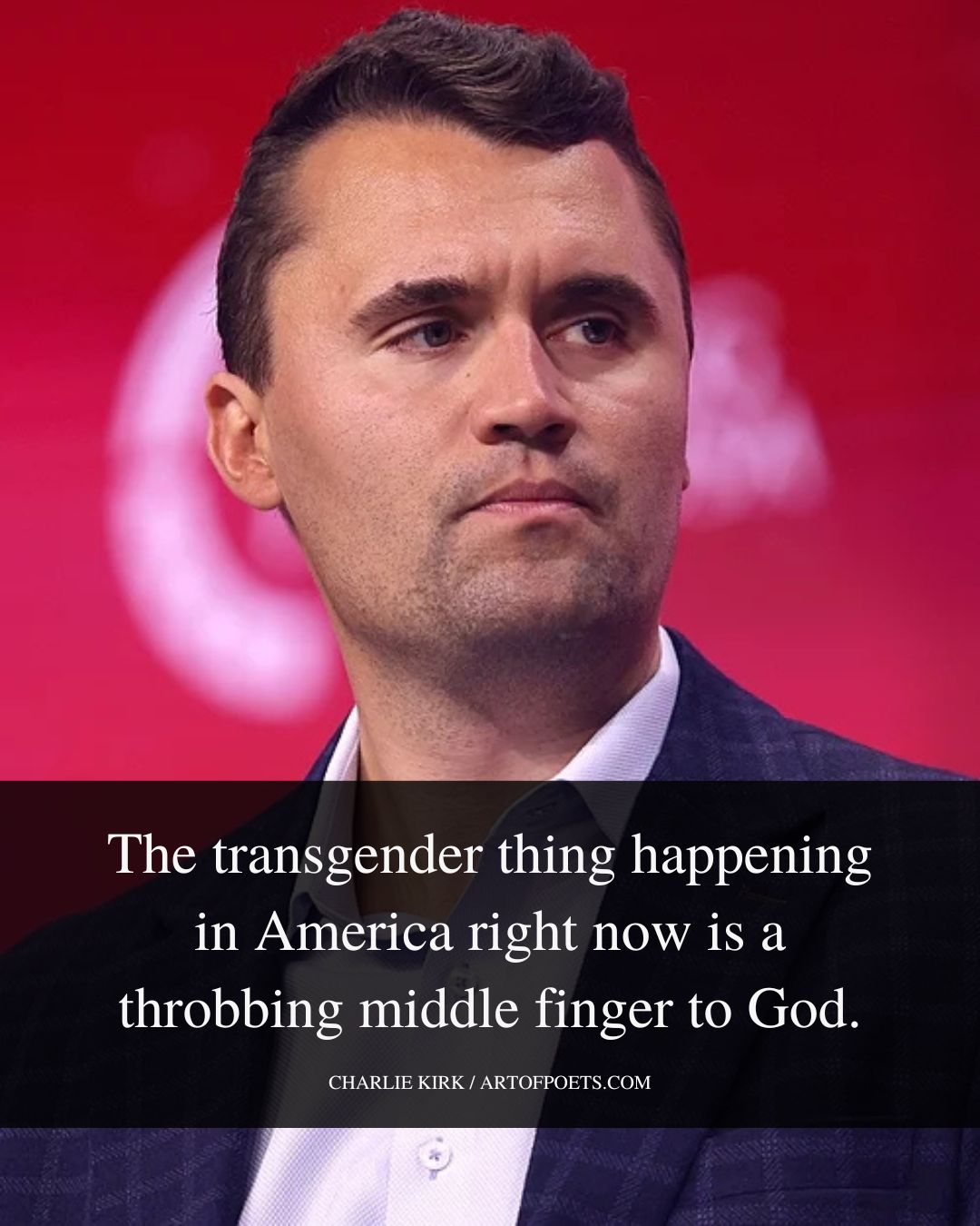 The transgender thing happening in America right now is a throbbing middle finger to God