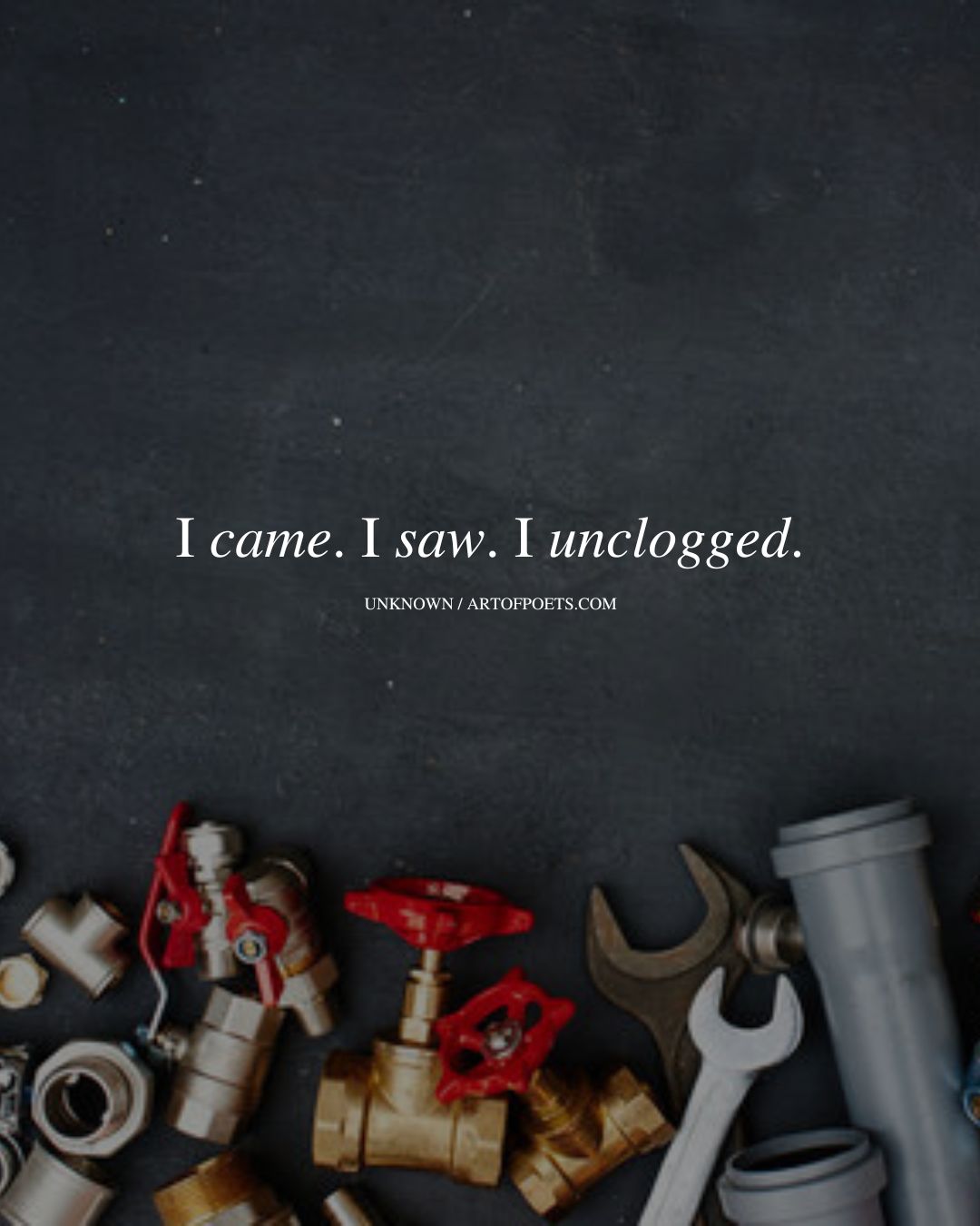 I came. I saw. I unclogged