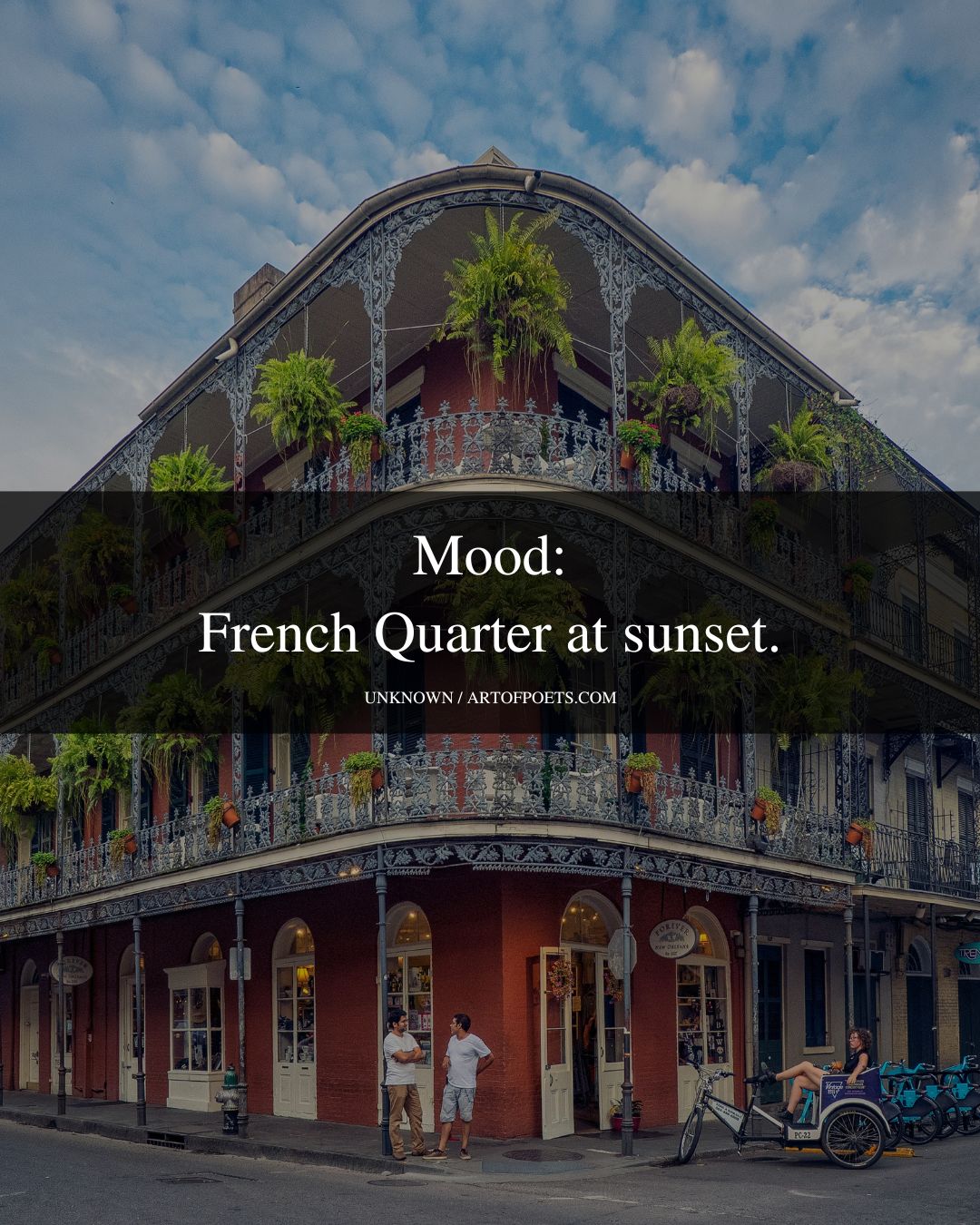 Mood French Quarter at sunset