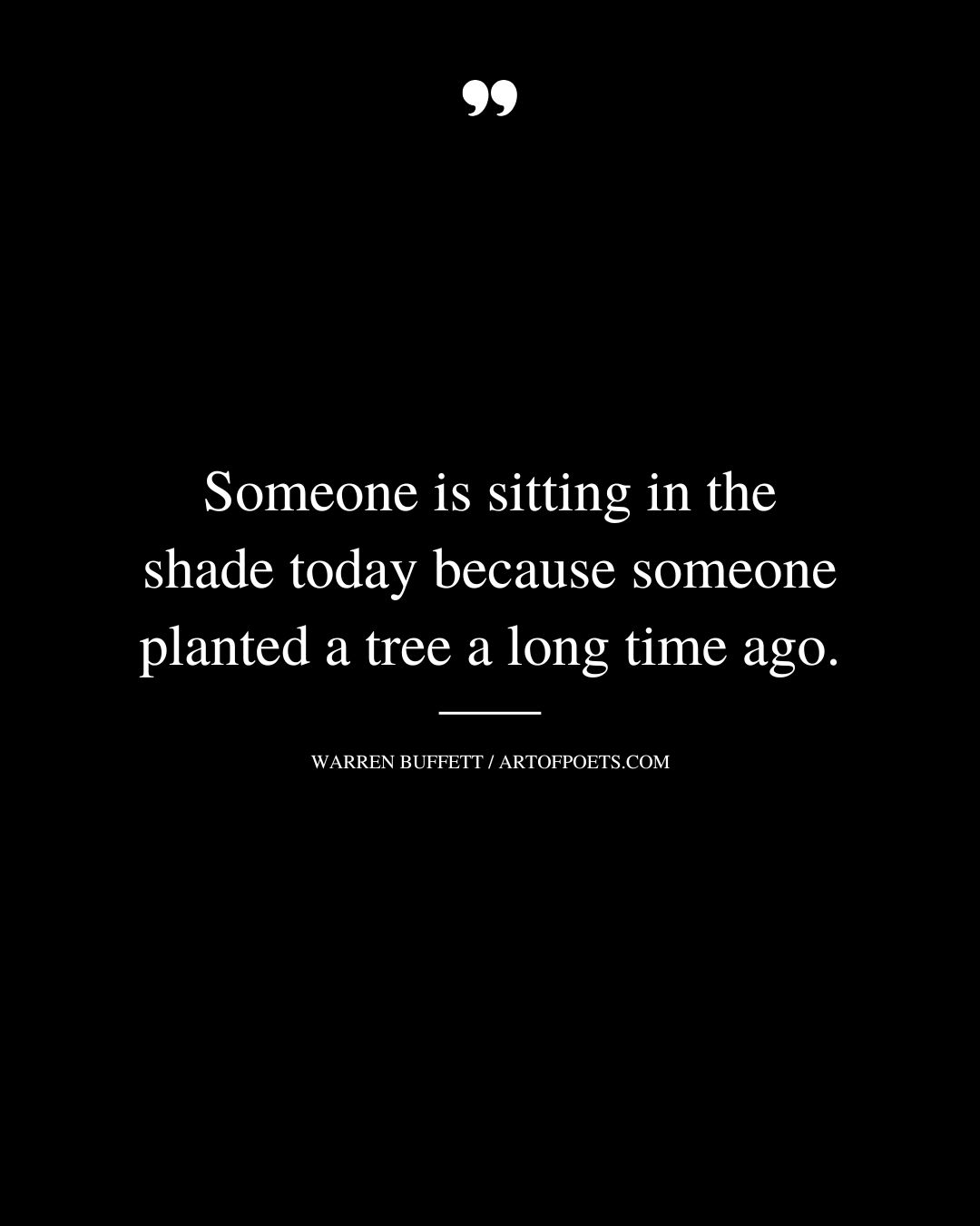 Someone is sitting in the shade today because