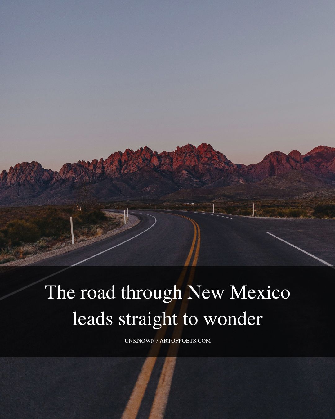 The road through New Mexico leads straight to wonder