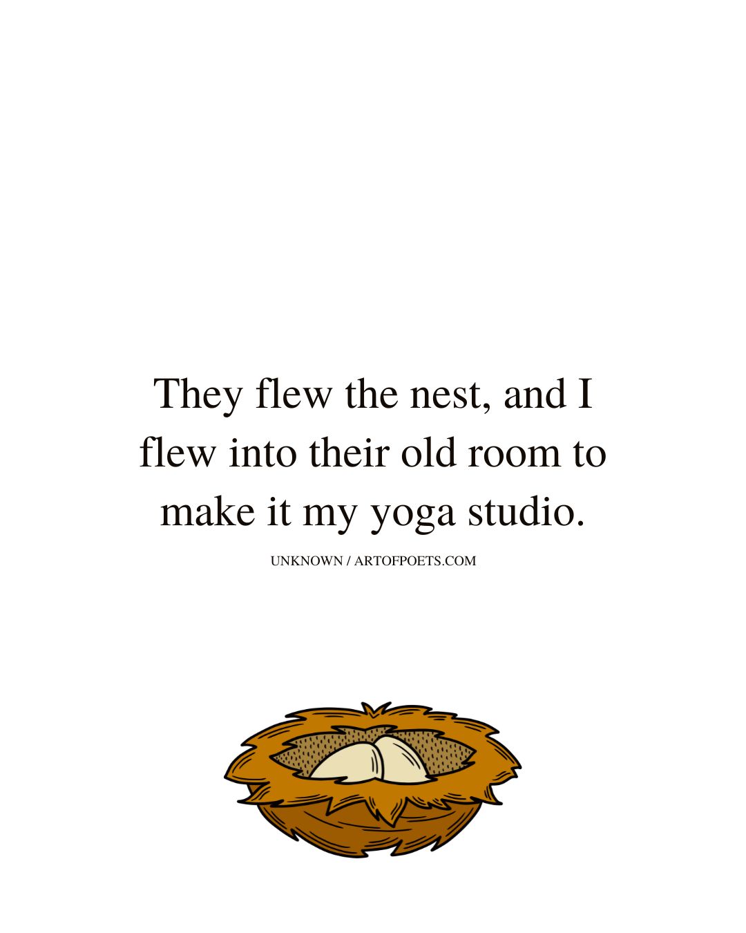 They flew the nest and I flew into their old room to make it my yoga studio