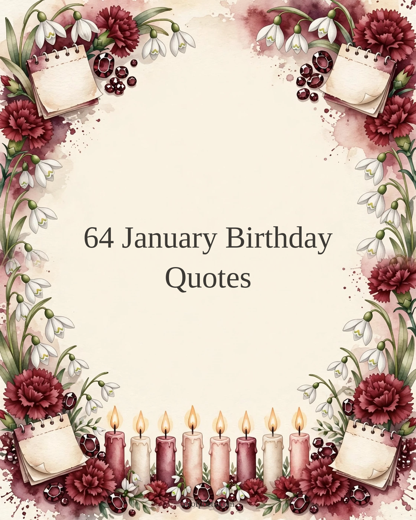 64 january birthday quotes cover