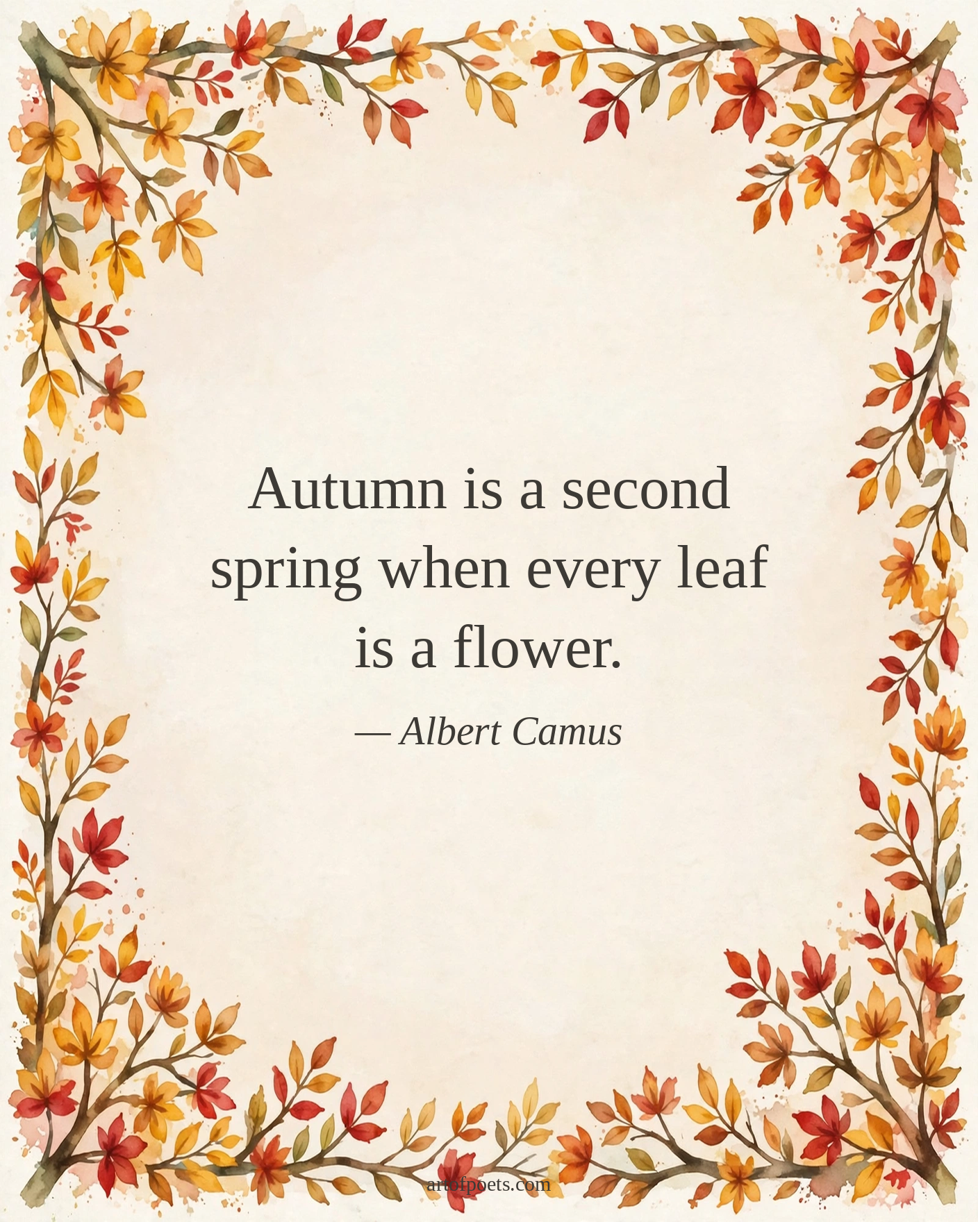 Autumn leaves quote