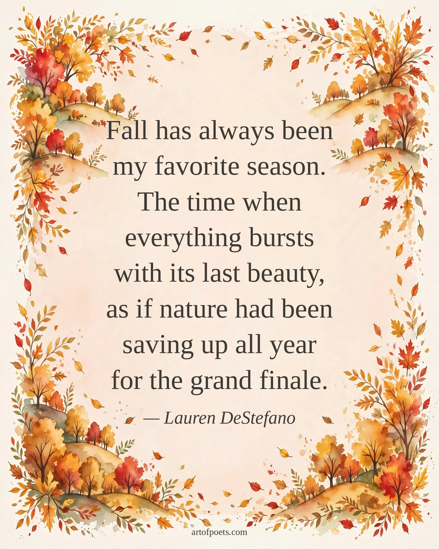 Autumn leaves quote